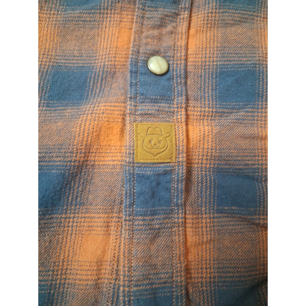 Dubinik Flannel Shirt Plaid Pearl Snaps Cotton Medium Outdoors Western Country - Picture 7 of 11